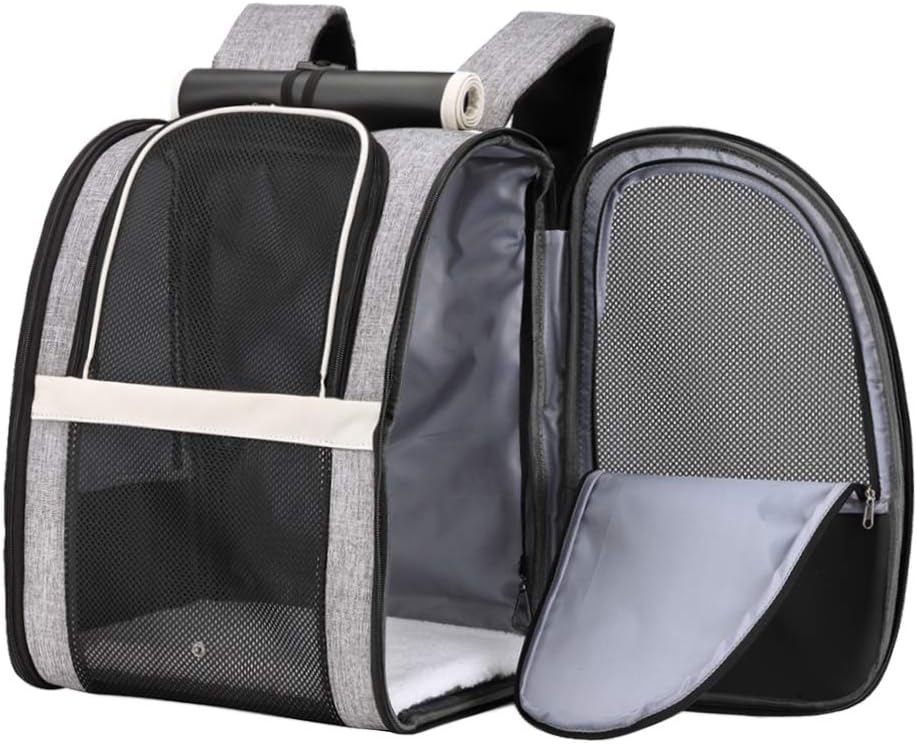 Premium Pet Carrier Backpack with Window Blind for Small Cats and Dogs, Ventilated Design, Safety Straps, Buckle Support, Collapsible for Travel, Hiking, Outdoor Adventures, and Veterinary Visits