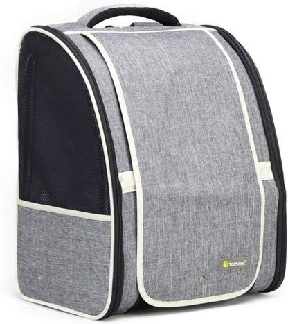 Premium Pet Carrier Backpack with Window Blind for Small Cats and Dogs, Ventilated Design, Safety Straps, Buckle Support, Collapsible for Travel, Hiking, Outdoor Adventures, and Veterinary Visits